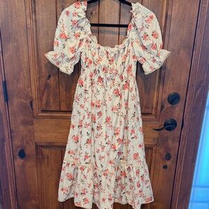 Floral Puff Sleeve Dress